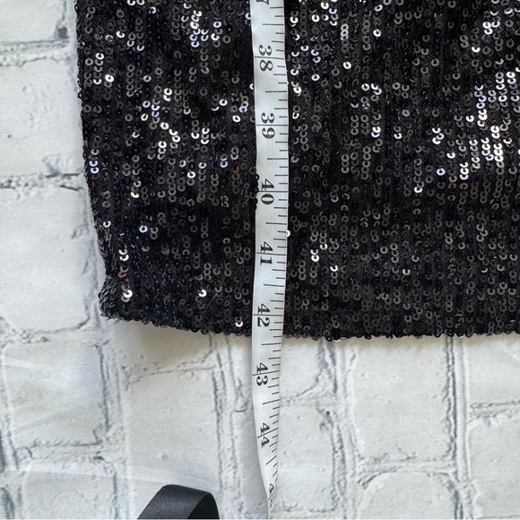 Nanette Lepore Black sequin long sleeve midi  party dress size 10 - Picture 10 of 14
